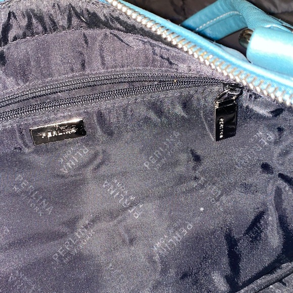 Vintage PERLINA Shoulder Bag Y2K Double Zip Baguette Bag - Picture 9 of 12